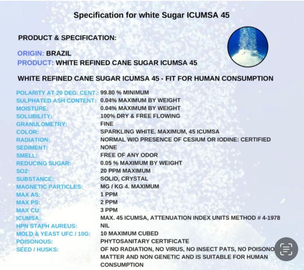 Sucre ICUMSA 5